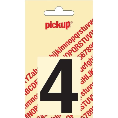 Afbeelding van Plakcijfer Helvetica 60 mm zwart 4