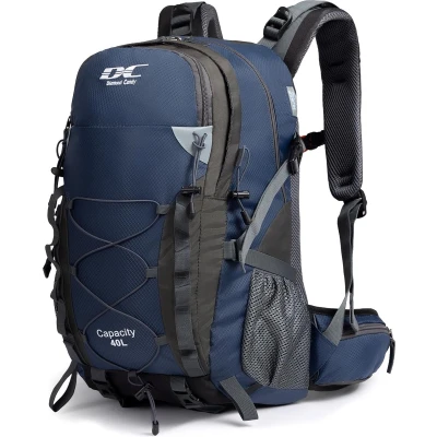 Afbeelding van Wandelrugzak, 40 liter, voor dames en heren, waterdicht, reisrugzak met regenbescherming