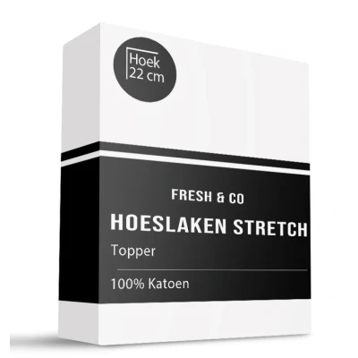 Afbeelding van Comfort Topper Hoeslaken Jersey 100/120 x 200 cm Wit Koopjedeal.nl Altijd de beste deal