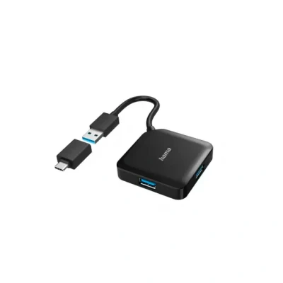 Afbeelding van Hama Usb Hub 4 Poorts 3.2 Gen1 5 Gbit/S Incl. C Adapter