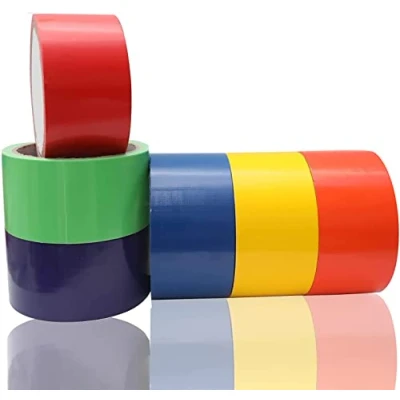 Afbeelding van WELSTIK 6 Gekleurde Duct Tapes 50MM x 9.14M, Sterk, Flexibel, Waterdicht en Scheur met de hand, Multi Doeleinden Heldere Kleuren Geweldig voor DIY Art Kit Home School