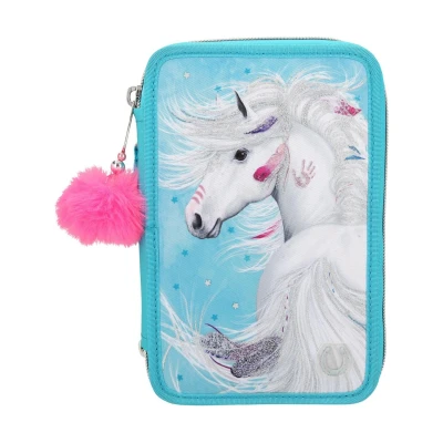 Afbeelding van Miss Melody 3 vaks etui met LED lichtjes