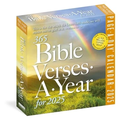 Afbeelding van 365 Bible Verses A Year Page Day(r) Calendar 2025: Timeless Words from the to Guide, Comfort, and Inspire