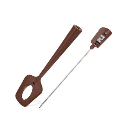 Afbeelding van Keuken koken digitale voedselthermometer voor crèmes chocolade siroop saus, nylon/siliconen