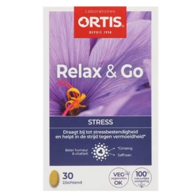 Afbeelding van Ortis Relax &amp; Go Stress Tabletten 30CP