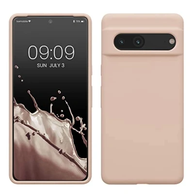 Afbeelding van kwmobile telefoonhoesje compatibel met Google Pixel 7 hoesje Zachte case voor smartphone Back cover in kokosmelk