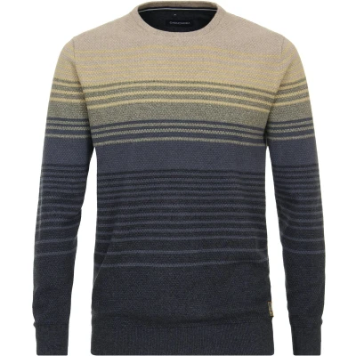 Afbeelding van Casa Moda Casual Fit Trui ronde halsMarine, Gestructureerd