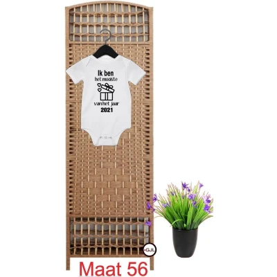 Afbeelding van Romper Ik ben het mooiste kado 2021 Gepersonaliseerd Rompertje Babyshower Kraamgeschenk Katoen Wit Cadeau Cadeautje Geschenk Verjaardag Geboorte New Born Moederdag Spreuken Spreuk Quote Tekst Handgemaakt Maat 56