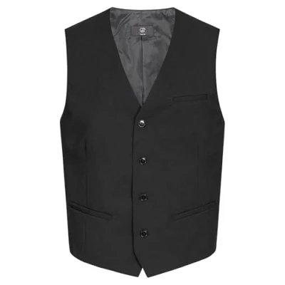 Afbeelding van GREIFF Modern herenvest, 4 knopen, zakken, regular fit, gevoerd, kleur: zwart, 58