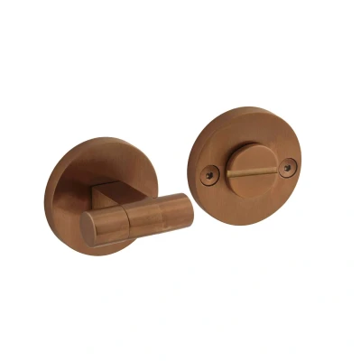 Afbeelding van Intersteel WC slot shiraat rond PVD koper mat