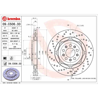 Afbeelding van Brembo Remschijven 09.C506.33