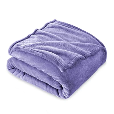 Afbeelding van Fleece Deken, Deken Een of Tweepersoons 160 x 210 cm, Kinderflanel Bed Super Zacht Lilla