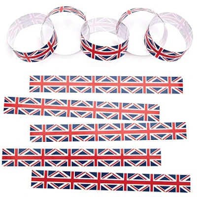 Afbeelding van Baker Ross Union Jack Papieren Kettingen Pack van 300, Queens Platinum Jubilee 2022 Ambachten voor kinderen, (PJ118)