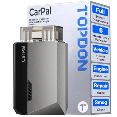 Afbeelding van TOPDON Carpal A, OBD2 scanner, alle systeemdiagnose, draadloze bluetooth diagnose tool, voertuiggezondheidstest, smog check, reparatiehandleiding, motor inspectie, voertuigprestatietest