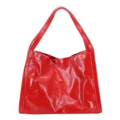 Afbeelding van abro Schoudertas Leather Alias Soft Shopper Twenty Four Hour Red Rood
