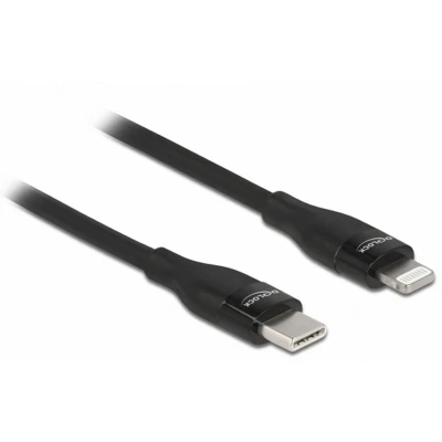 Afbeelding van Delock Data and charging cable USB Type C™ to Lightning™ for iPhone™, iPad™ iPod™ black 0.5 m MFi