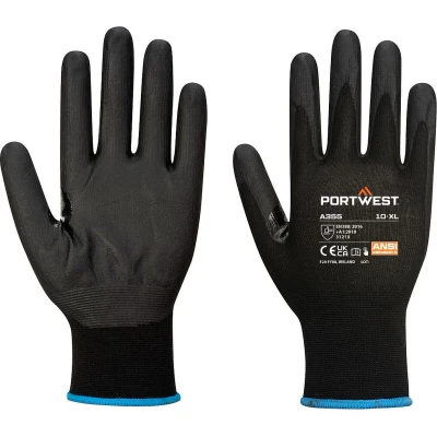 Afbeelding van Portwest NPR15 Touchscreenhandschoen van nitrilschuim (PK12) Zwart L