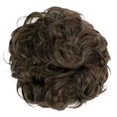 Afbeelding van CAISHA XL Haarstukje Haarwokkel Bruids Kapsel Opgestoken Volumineus Gekruld Knoet Brunette G5E