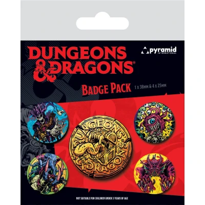 Afbeelding van Dungeons and Dragons Pin Back Buttons: Beastly (5 stuks)