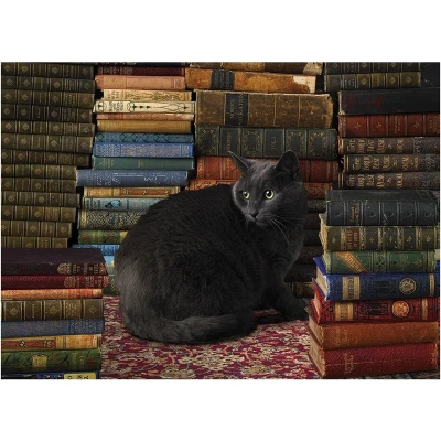 Afbeelding van Cobble Hill puzzel Library Cat 1000 stukjes