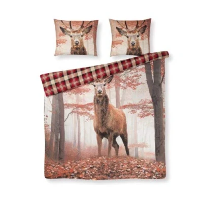 Afbeelding van Papillon Hirvi Dekbedovertrek Flanel Tweepersoons 200x200/220 cm Multi