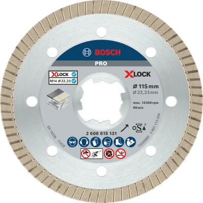 Afbeelding van Bosch Accessoires x LOCK Diamantschijf Best for Ceramic Extraclean Turbo 115 22,23 1,4 7 mm 1 stuk(s) 2608615131