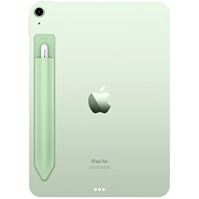 Afbeelding van elago Houder Compatibel met Apple Pencil C Type, 2 &amp; 1 Generatie, Sterk Zelfklevende Sleeve, Bevestig aan Tablet Case, PU Leer en Zacht Lycra Materiaal (Pastelgroen)
