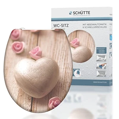 Afbeelding van Toiletbril met soft close ROMANTIC duroplast print