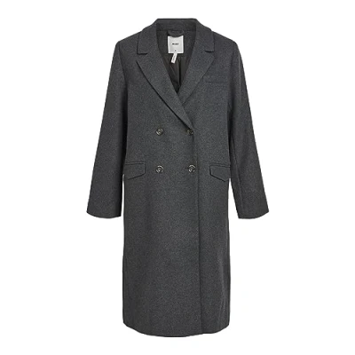 Afbeelding van Object Objblaza L/S NOOS Mantel, Dames, Maat: 34, Dark grey melange