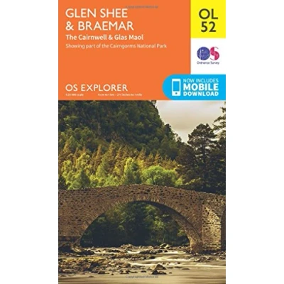Afbeelding van Glen Shee &amp; Braemar, the Cairnwell Glas Maol: OL 52
