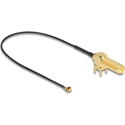 Afbeelding van Delock Antennekabel RP SMA 90 PCB aansluiting voor montage op I PEX Inc, MHF stekker 1,13 25 cm (Antennekabel),