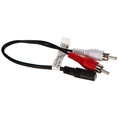 Afbeelding van Goobay 50092 audiokabel jack 3,5 mm naar chinch adapter, AUX bus stekker (L/R), 0,2 m