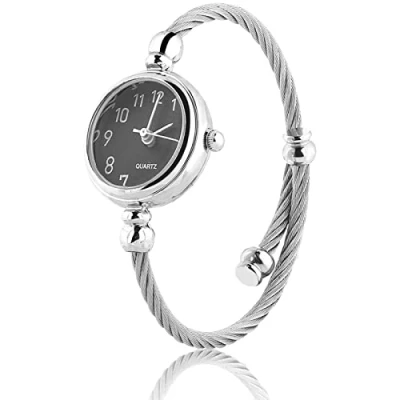 Afbeelding van YUYTE Vrouwen Quartz Horloges, Vrouwelijke Analoge Ronde Legering Band Open Armband Horloge, #03, Klassiek