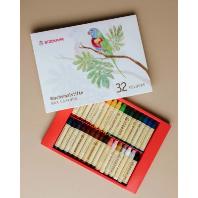 Afbeelding van Stockmar Bijenwas krijtstiftjes 32 stuks