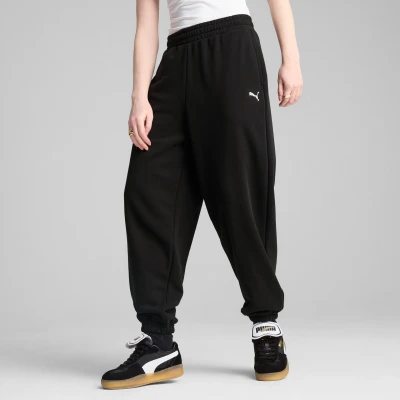 Afbeelding van Puma Wardrobe Relaxed Trainingsbroek, Dames, Maat: XL, Black
