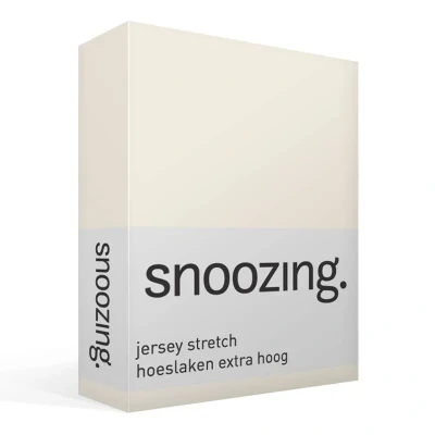 Afbeelding van Snoozing Jersey Stretch Hoeslaken Extra Hoog Eenpersoons 90/100x200/220 cm Ivoor