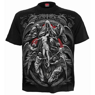 Afbeelding van Spiral Reaper&#039;s Door T shirt zwart L 100% katoen Everyday Goth, Gothic, Nu Rock wear