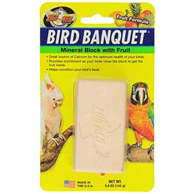 Afbeelding van Zoo Med Bird Banquet, vogelvoer voederblok, vruchtenmix, groot, 1 x 142 g