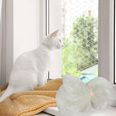 Afbeelding van HFDONGL Kattennet voor balkon, 5 x m, balkonnet katten, raambescherming, kat, kattenbescherming, raam, kattenbeschermingsnet, kattenrooster, beschermingsnet balkons, trappen, ramen,