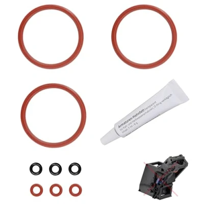 Afbeelding van Afdichting O ring onderhoudsset voor zetgroep uitloop compatibel met Siemens EQ5 EQ6 EQ7 EQ8 Bosch VeroBar Selection Aroma Neff &amp; Gaggenau incl. 6 gr. Tube siliconenvet Snapworld Kaffee