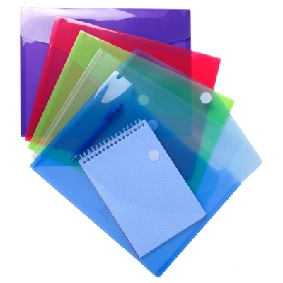Afbeelding van Exacompta 56420E map met klittenbandsluiting, formaat A4, 24 x 31,5 cm, 5 stuks 24x31,5 gesorteerd