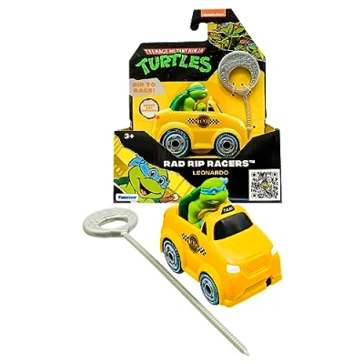Afbeelding van TMNT Teenage Mutant Ninja Turtles Schildpad Leonardo RAD Rip Racers, actievoertuig, klassieke editie, speelgoed en cadeaus voor kinderen vanaf 3 jaar