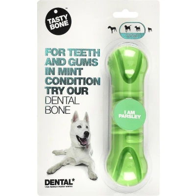 Afbeelding van TastyBone Dental Bone Parsley Hond Kauwspeelgoed Vegan Kluif Nylabone