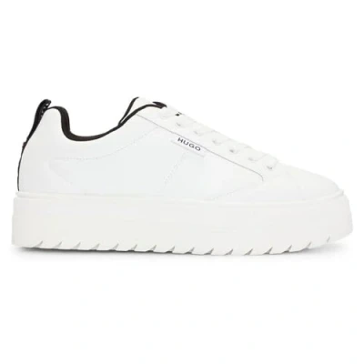 Afbeelding van HUGO Lyssa Sneakers laag, Dames, Maat: 35, White Hoogwaardig imitatieleer