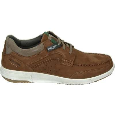 Afbeelding van Josef Seibel ENRICO 25 Heren sneakersHeren veterschoenVrije tijdsschoenen Kleur: Cognac Maat: 41