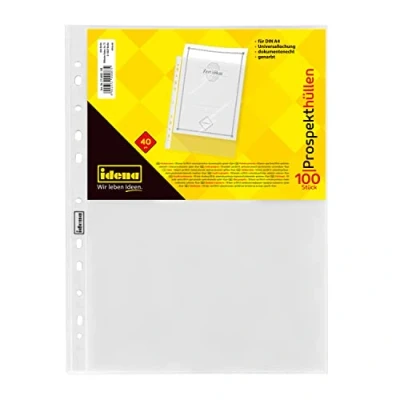Afbeelding van Idena 10010 brochurehoezen DIN4 100 stuks, generfd