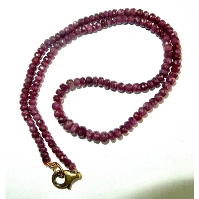Afbeelding van Natuurlijk Robijn Facet Collier 40 cm.