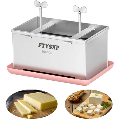 Afbeelding van tofu Press 304 roestvrij staal, veganistische pers om water uit zijde te versnellen in 10 30 minuten voor vaste of extra stevige zonder scheuren, BPA vrije vaatwasser, veilig (22*16*12 cm)