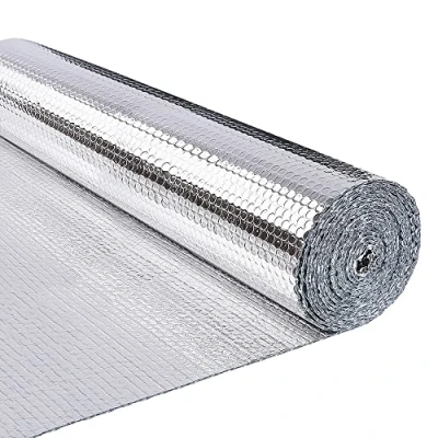 Afbeelding van VOUNOT Thermische isolatie van aluminiumfolie, dubbelzijdig, 3,2 mm, duurzaam, voor reflector, warmteradiator en bescherming tegen kou, ideaal ramen, auto, radiator, 20 x 1,22 m