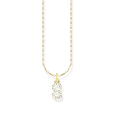 Afbeelding van Thomas Sabo KE2258 414 14 L45V Halsketting Dames 925er Zilver 18K geel verguld 38 45cm